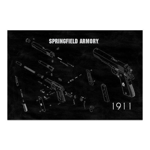 Model 911 Exploded View Poster - Springfield Armory