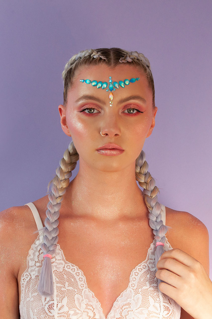 Blue Ariel | Jewelled Headpiece | Face Gems | All In One Face Jewels