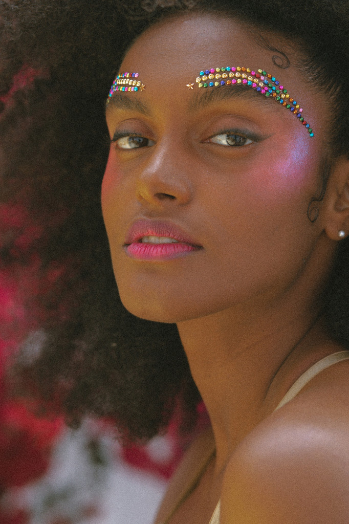 Multi Coloured Carni Queen, Face Jewels