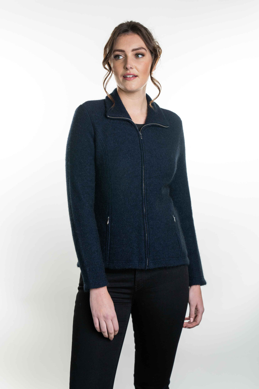 Possum Merino Clothing - Women's Koru K0478 Shaped Zip Jacket