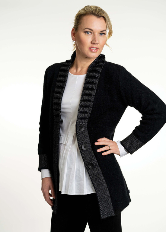 Women's K0745 Koru Fancy Collar Cardigan