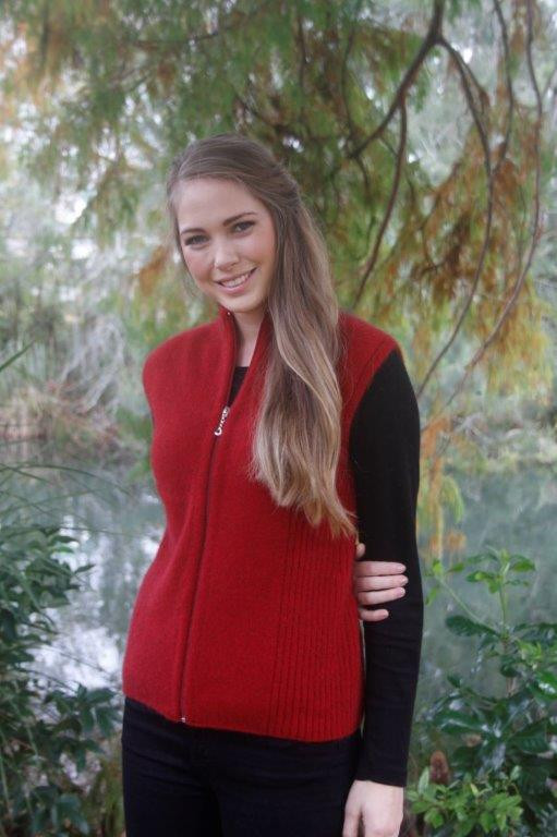 Possum Merino Clothing - Women's Lothlorian Zip Vest with Rib