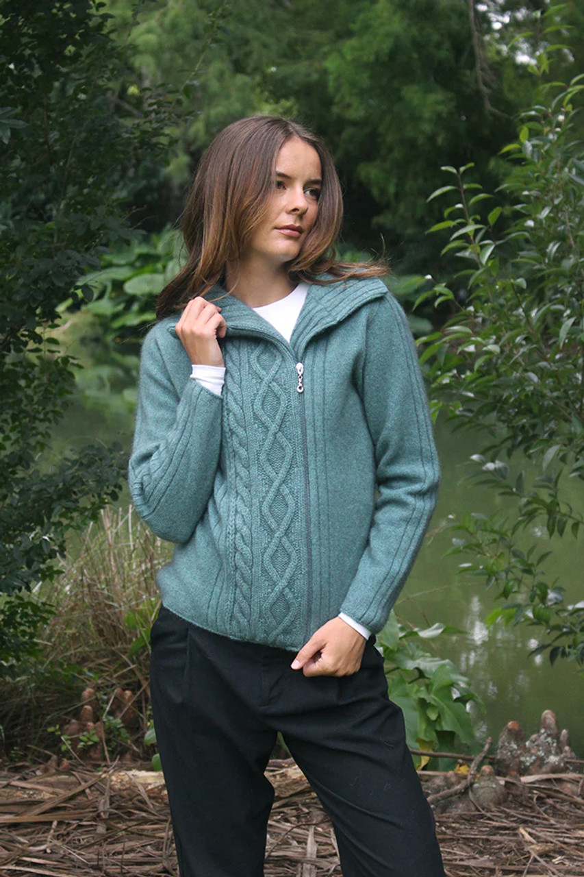 Lothlorian Offset Cable Jacket - Possum Merino 9825