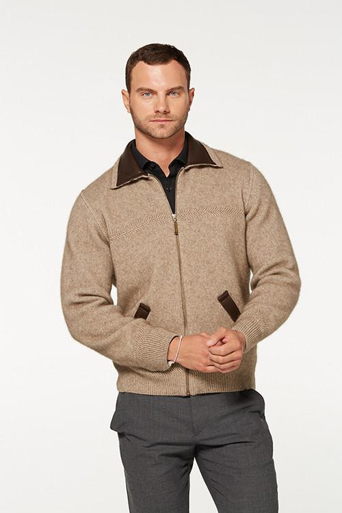 Possum Merino Clothing - McDonald Lambskin Collar Jacket 649