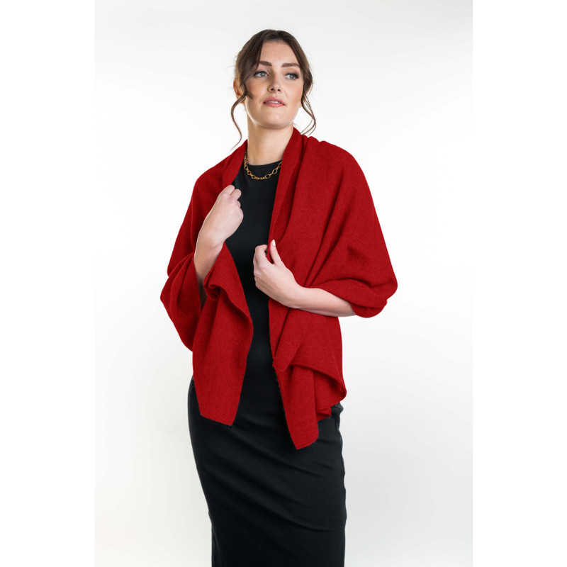 Possum Merino Clothing - Women's Koru Lightweight Moss Stitch Wrap