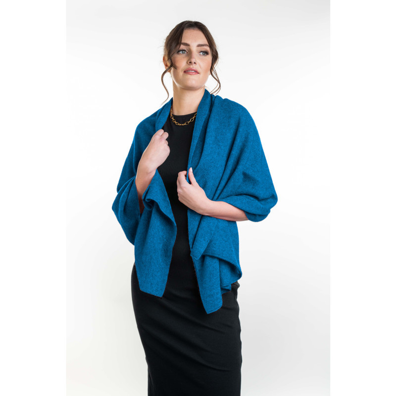 Possum Merino Clothing - Women's Koru Lightweight Moss Stitch Wrap