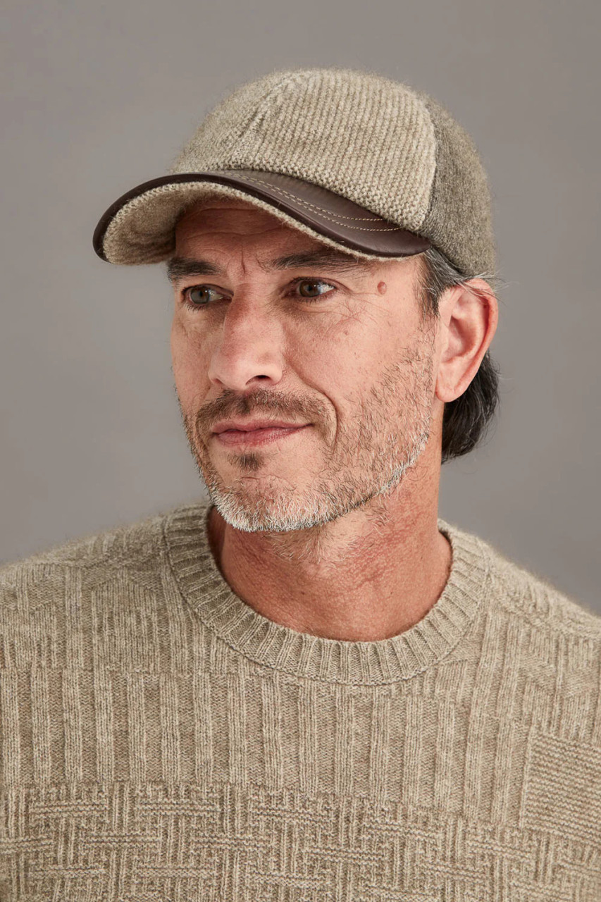 McDonald Contrast Leather Peak Cap 6071 - Online Shopping