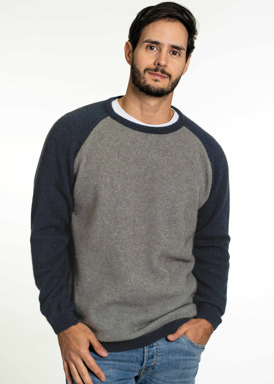 Possum Merino Clothing - Koru Two Tone Raglan Jumper K0865