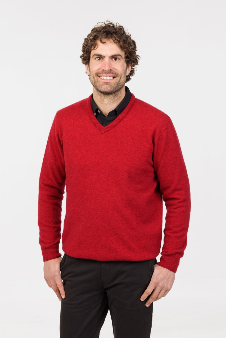 Native World Vee Neck Sweater - Possum Merino NB121