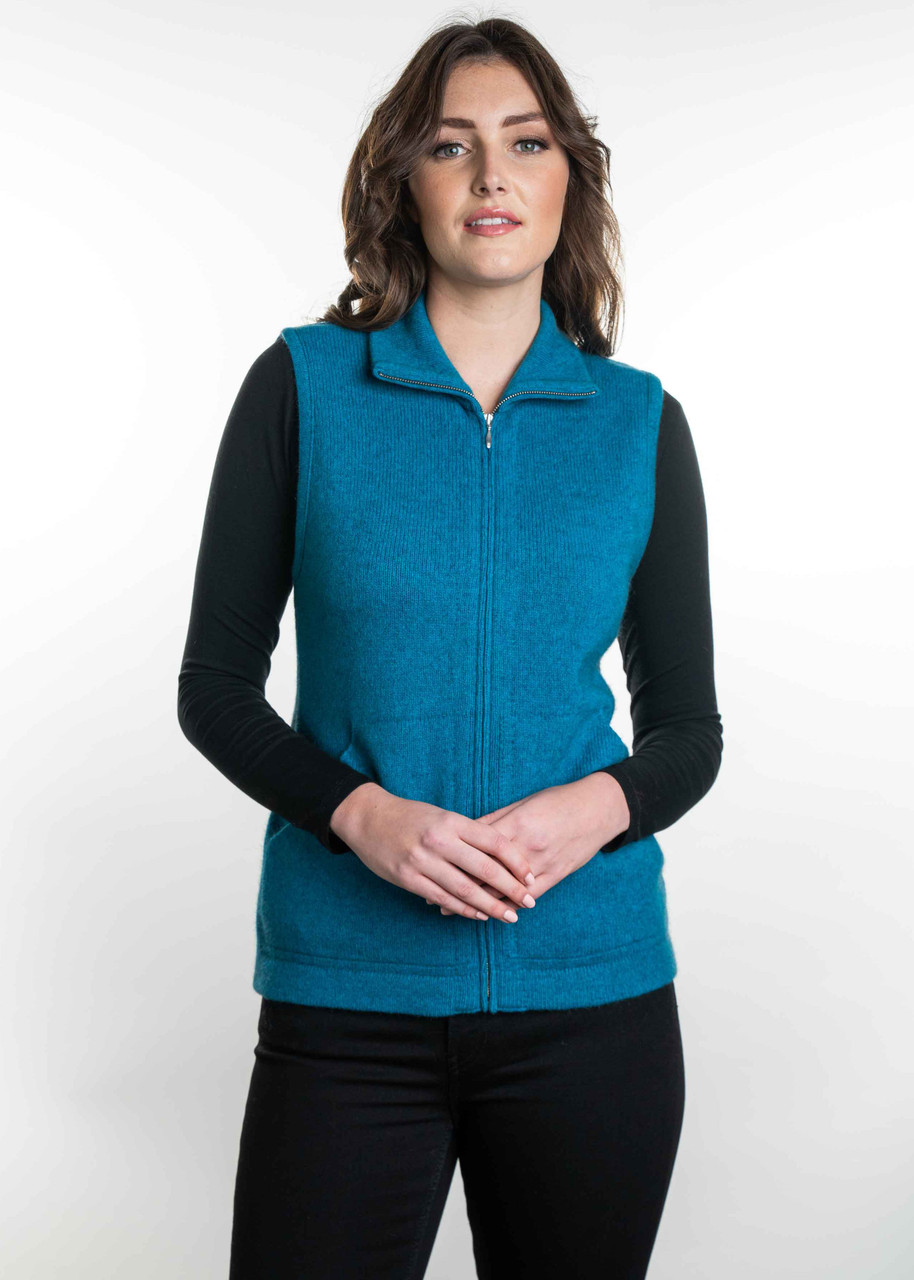 ベスト MERINO POSSUM 9829_Rib_Button_Vest__23685.