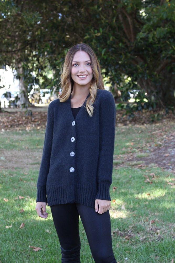 Possum Merino Clothing - Women's Lothlorian Alpaca Plain Cardigan