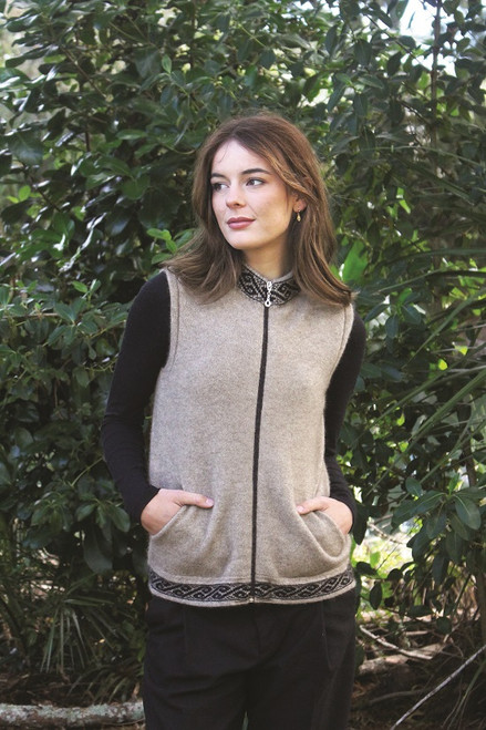Possum Merino Clothing - Women's Lothlorian Motif Vest with