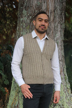 ベスト MERINO POSSUM 9829_Rib_Button_Vest__23685.