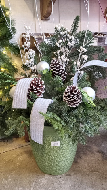 12" PORCH POT - SILVER