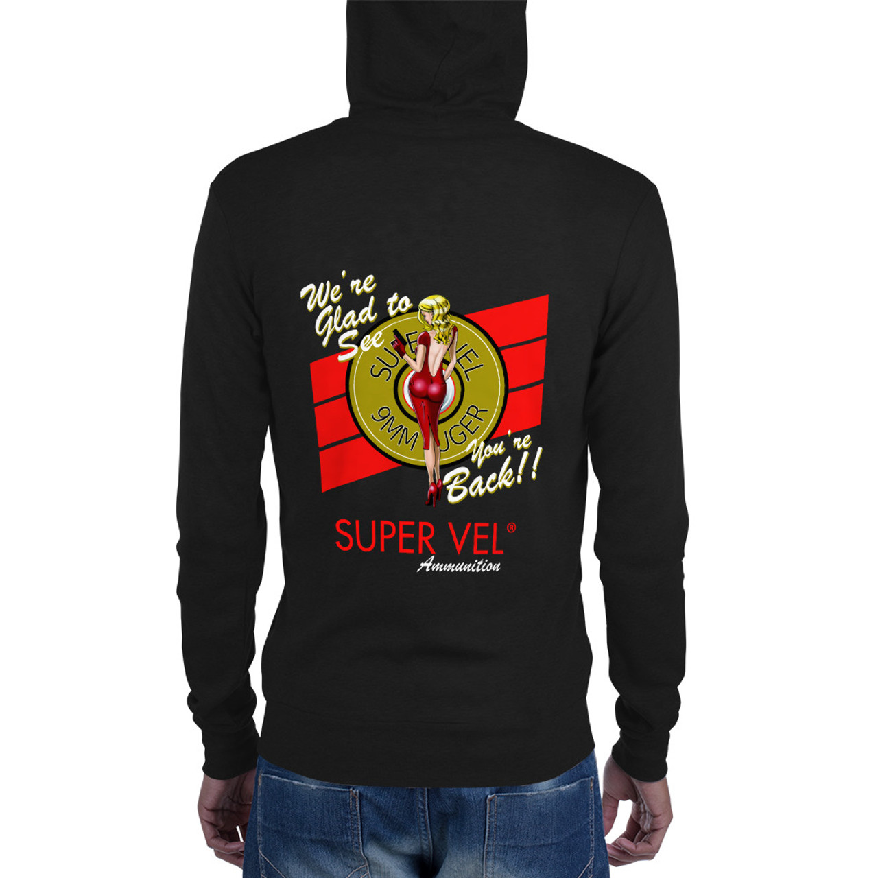 Pin Up Unisex Lightweight Zip Hoodie