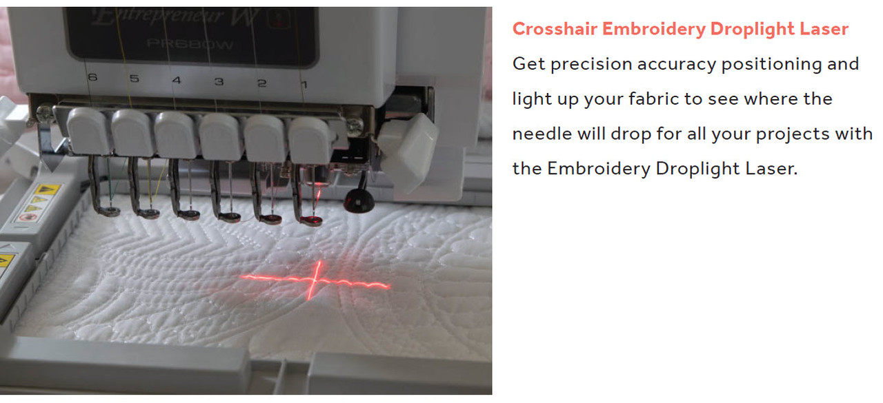 Brother PR680W 6 Needle Embroidery Machine