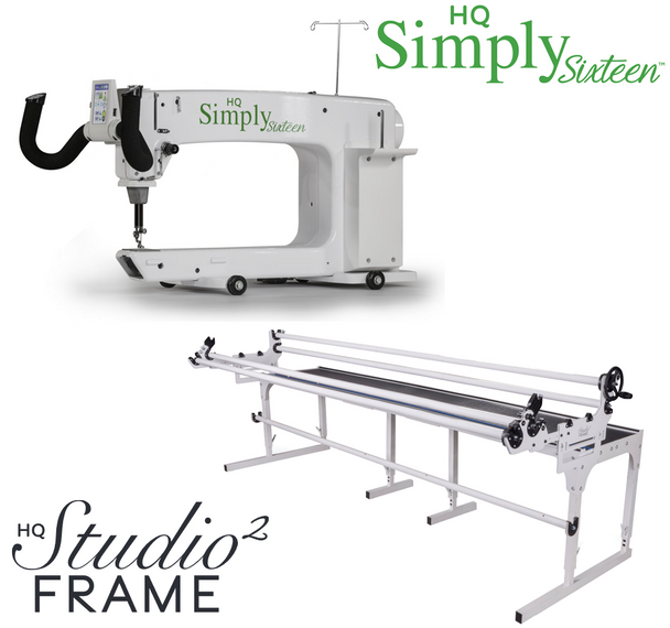 Handi Quilter Simply Sixteen 16-Inch Long Arm Quilting Machine + 10-Foot Studio2 Frame w/Precision-Glide Wheels Package