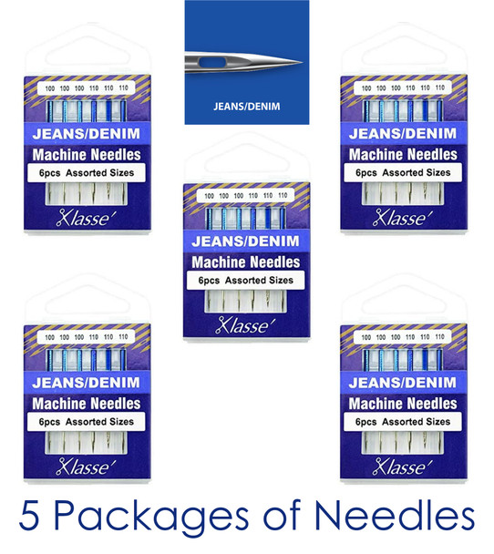 Klasse Jeans / Denim Sewing Machine Needles | 5 Packages of 6pcs