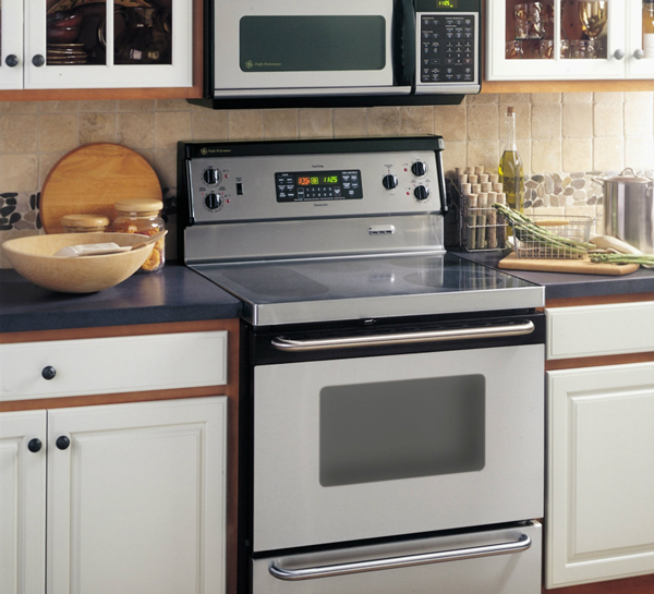 Standless steel line up of appliances