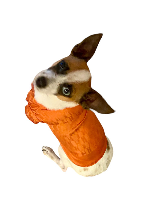 Silk H pattern night shirt - Orange