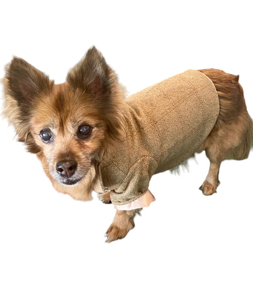 Tan and rust wool blazer