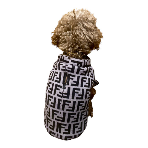 Grey & Black sweater vest puffer