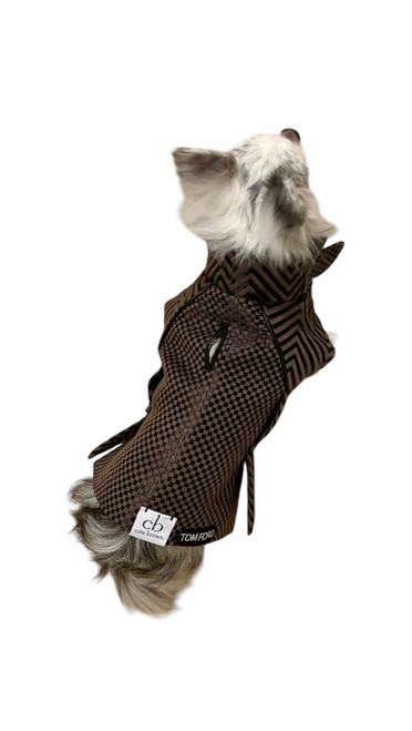 Chevron pattern dress blazer