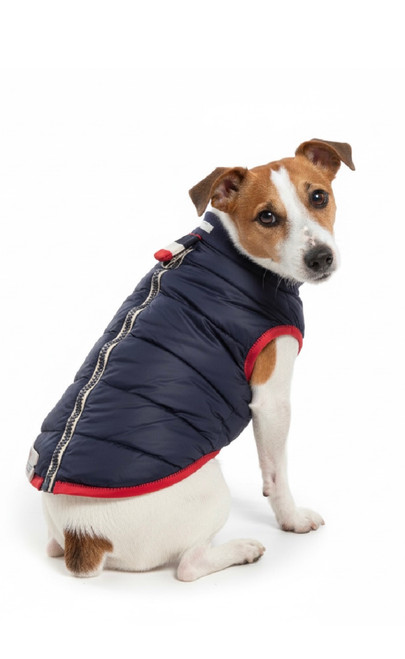 Navy & Red detail puffer vest Style 1