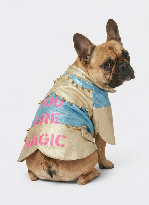 Teal & Gold metallic coat