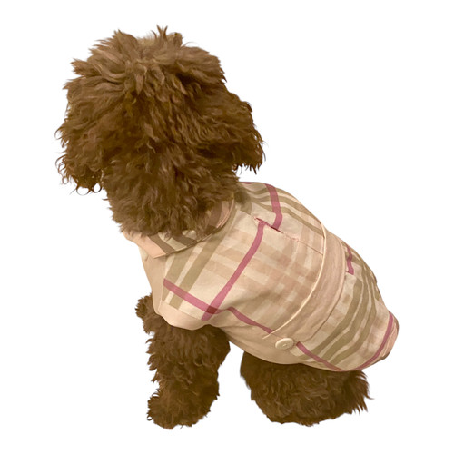 Pink Check pattern shirt vest