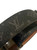 Brown and tan leather logo collar with brass details