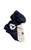 Dark navy & white puffer hoodie vest