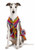 Rainbow stripe  silk vest dress