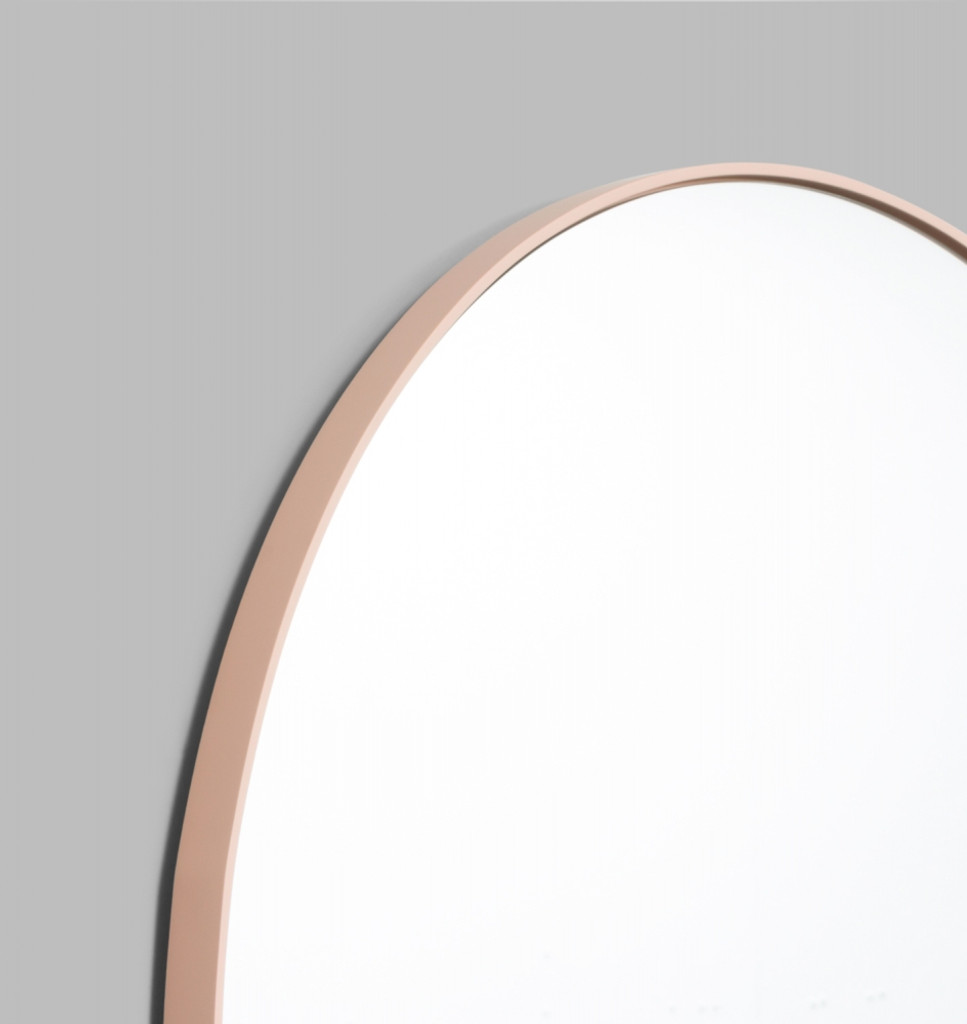 Modern Round Mirror | Bjorn | Powder Pink, detail