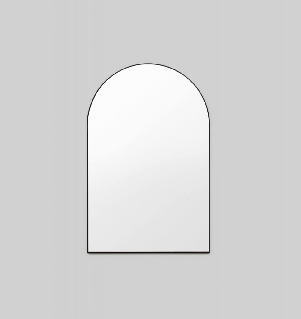 Arched Mirror Bjorn Black 55 X 85 Cm Print Decor Art Mirrors Frames
