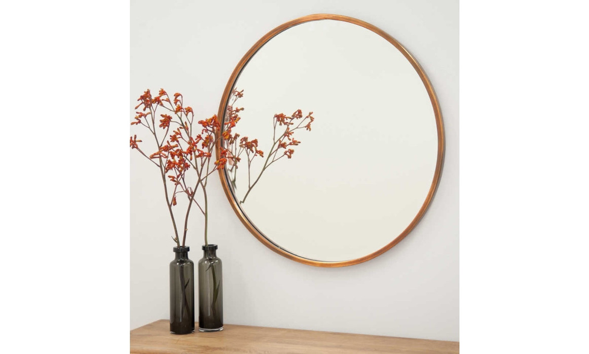 Copper and Brass Framed Mirrors