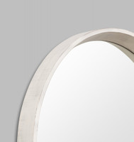 Round White Mirror Coastal  | Detail | Print Decor