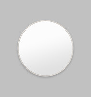 Modern Round Silver Mirror