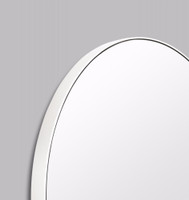 Modern Circular Mirror Bright White | Print Decor | Detail
