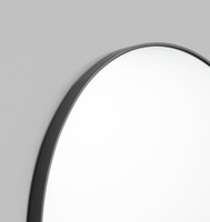 Modern Circular Mirror | 80cm Black | Print Decor 