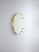 Round Metal Mirror | Brushed Brass | 81 cm