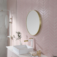 Round Metal Mirror | Brushed Brass