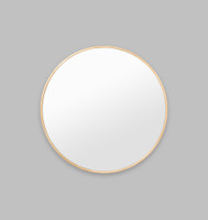 Modern Round Brass Mirror