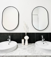 Bjorn Oval Black in bathroom