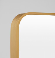 Simplicity Curved Freestanding Mirror | Gold Detail