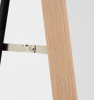 Simplicity Curved Freestanding Mirror | Oak Frame