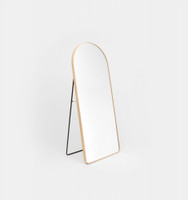 Oak Wood Arch Mirror | With Stand