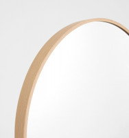 Oak Wood Arch Mirror | With Stand