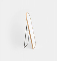 Oak Wood Arch Mirror | With Stand