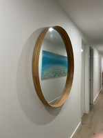 Henderson Oak Round Mirror, Hallway